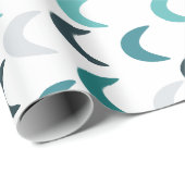 Blue Agate Crescents Geschenkpapier (Rolleneckpunkt)