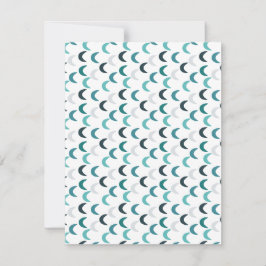 Blue Agate Crescents Mitteilungskarte