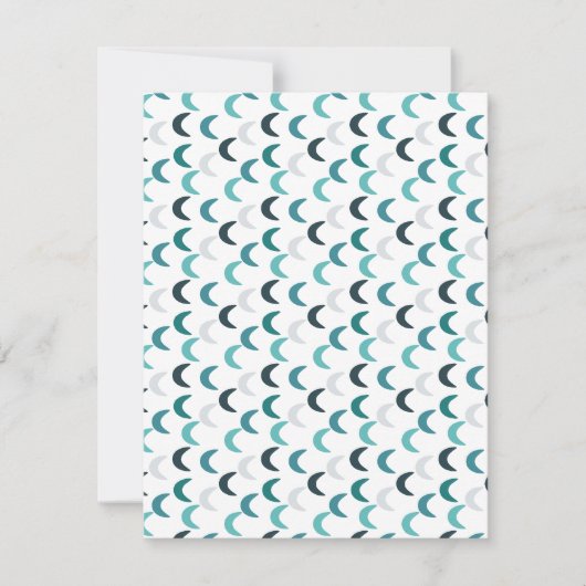 Blue Agate Crescents Mitteilungskarte (Vorderseite)