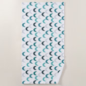 Blue Agate Crescents Strandtuch (Vorderseite)