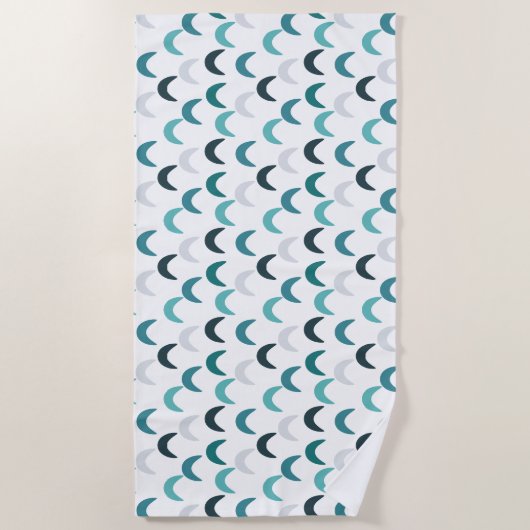 Blue Agate Crescents Strandtuch (Vorderseite)