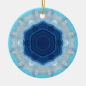 Blue Agate Crystal Design! Keramik Ornament (Vorne)