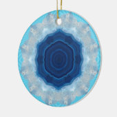 Blue Agate Crystal Design! Keramik Ornament (Links)