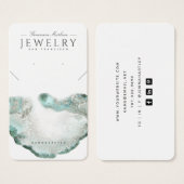 Blue Agate Earring & Necklace Display Cards (Vorne & Hinten)