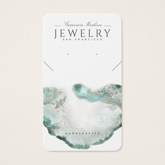 Blue Agate Earring & Necklace Display Cards (Vorderseite)