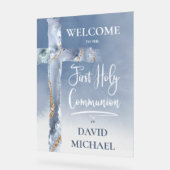 blue agate | First Communion welcome sign Acrylschild (Winkel)