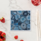 Blue Agate Gemstone Cocktail Napkins Serviette (Beispiel)