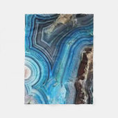 Blue Agate Geode Fleece Blanket (Vorderseite)