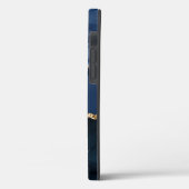 Blue Agate Geode Gold Monogram Case-Mate iPho iPhone Hülle (Rückseite / Links)