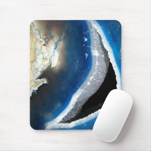 Blue Agate Geode Mousepad (Mit Mouse)