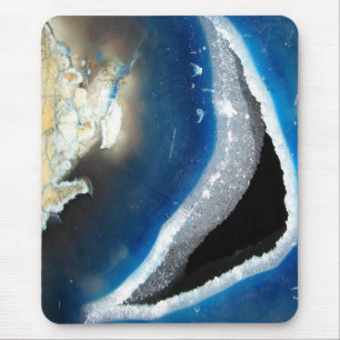 Blue Agate Geode Mousepad