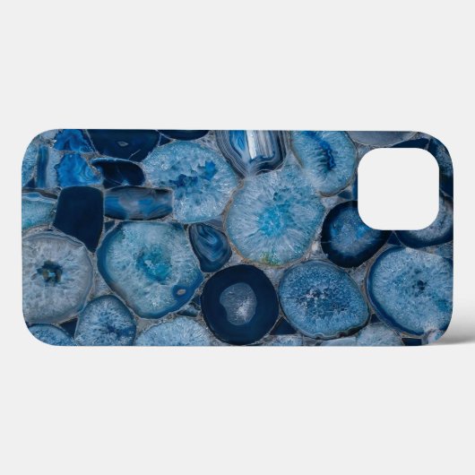 Blue Agate Geode Slices Case-Mate iPhone Hülle (Rückseite (Horizontal))