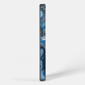Blue Agate Geode Slices iPhone Hülle (Rechte Seite)