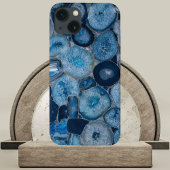 Blue Agate Geode Slices iPhone Hülle