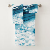 Blue Agate Glitzer Glam #1 Badhandtuch Set (Insitu)