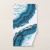 Blue Agate Glitzer Glam #1 Badhandtuch Set (Handtuch)