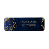 Blue Agate Gold Confetti Glitzer Wedding (Vorne)