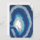 Blue Agate Hochzeitseinladung Einladung (Rückseite)