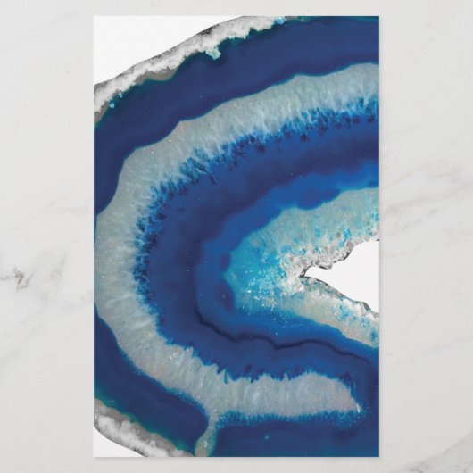 Blue Agate Hochzeitsprogramme (Rückseite)