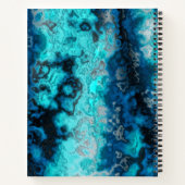 Blue Agate individuell anpassbar Notizbuch (Rückseite)