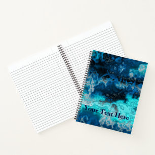 Blue Agate individuell anpassbar Notizbuch