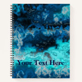 Blue Agate individuell anpassbar Notizbuch (Vorderseite)