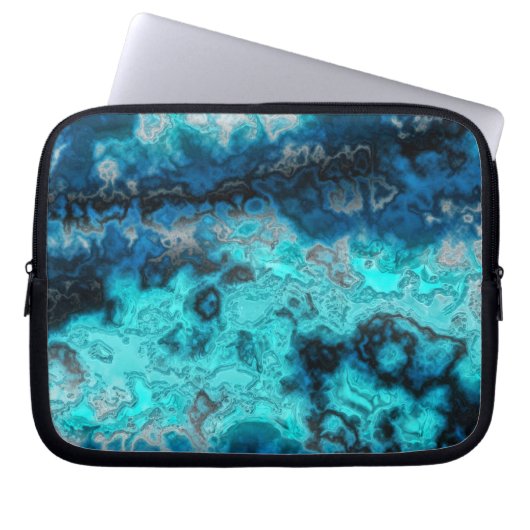 Blue Agate Laptopschutzhülle (Vorderseite)