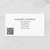Blue Agate Logo QR Code Business Card Visitenkarte (Rückseite)