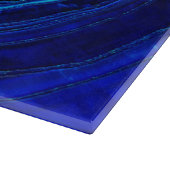 Blue Agate Marble Digitale Kunst Schneidebrett (Ecke)