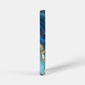 Blue Agate Marble iPhone 12 Tough Case Hülle (Rechte Seite)