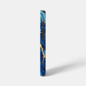 Blue Agate Marble iPhone 12 Tough Case iPhone Hülle (Linke Seite)