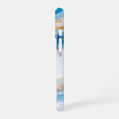 Blue Agate Marble with Gold Veins – Elegant iPhone 16 Hülle (Linke Seite)