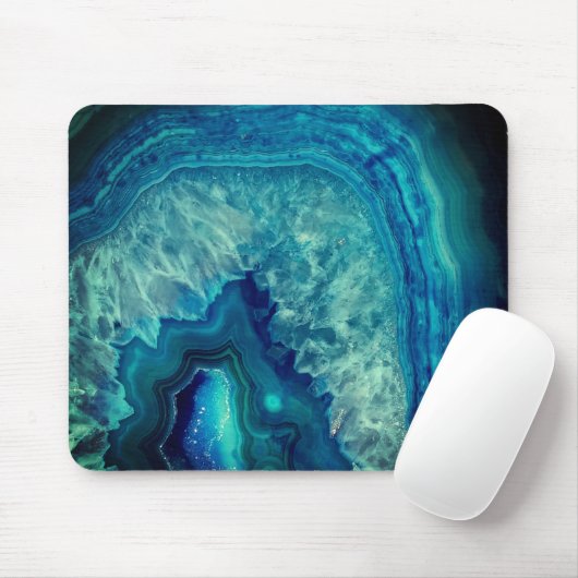 Blue Agate Mouse Pad Mousepad (Mit Mouse)