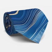Blue Agate Neck Tie Krawatte (Gerollt)