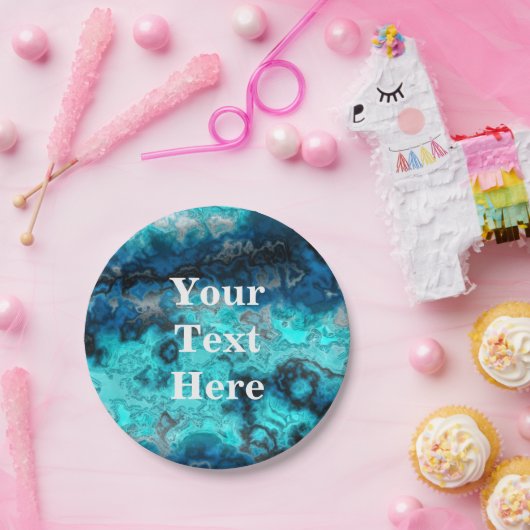 Blue Agate Pappteller (Party)