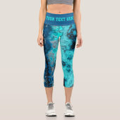 Blue Agate Personalize Capri Leggings (Vorderseite)