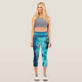 Blue Agate Personalize Capri Leggings (Vorderseite)