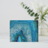 Blue Agate Postkarte (Stehend Vorderseite)