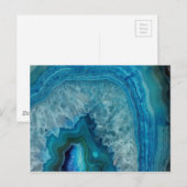 Blue Agate Postkarte (Vorne/Hinten)