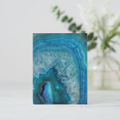 Blue Agate Postkarte (Stehend Vorderseite)