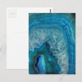 Blue Agate Postkarte (Vorne/Hinten)