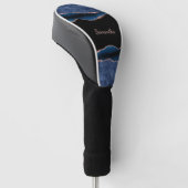Blue Agate Rose Gold Golf Headcover (angewinkelt)