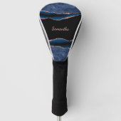 Blue Agate Rose Gold Golf Headcover (Vorderseite)
