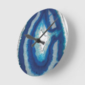 Blue Agate Runde Wanduhr (Winkel)