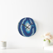 Blue Agate Runde Wanduhr (Zuhause)
