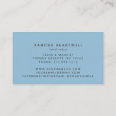 Blue Agate Silver Glitter Luxury Stylist Visitenkarte (Rückseite)