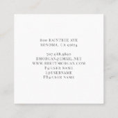 Blue Agate Silver Glitzer Nails Manicurist Square Quadratische Visitenkarte (Rückseite)