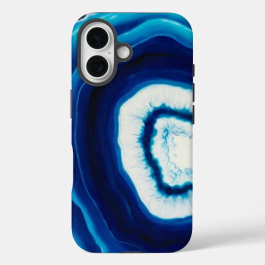 Blue Agate Slice | Abstrakt Case-Mate iPhone Hülle (Rückseite)