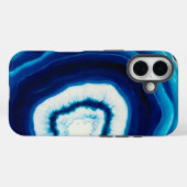 Blue Agate Slice | Abstrakt Case-Mate iPhone Hülle (Rückseite (Horizontal))