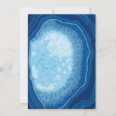 Blue Agate Sliced Wedding Einladung (Rückseite)